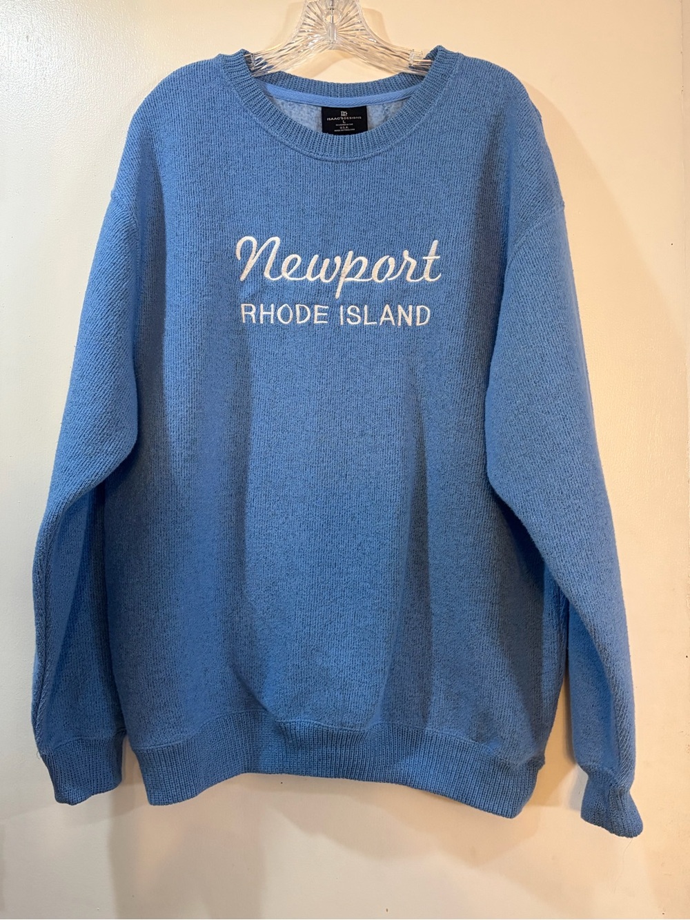 Isaac's Designs Blue Newport Rhode Island Crewneck Sweatshirt Womens Sz Large